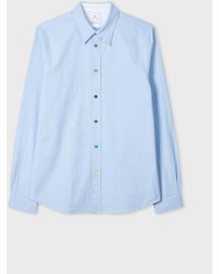 Paul Smith - Tailored-Fit Sky Organic-Cotton Multicolour Button Oxford Shirt - Lyst