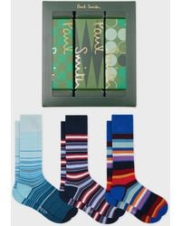 Paul Smith - Mixed Stripe Socks Three Pack Cracker Set - Lyst