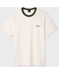 Paul Smith - Embroidered Logo Contrast-Collar T-Shirt - Lyst