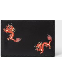 Paul Smith - Black Leather 'year Of The Dragon' Card Holder - Lyst