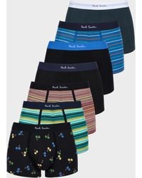 Paul Smith - Organic Cotton Patterned Mixed Boxer Briefs Seven Pack - Lyst