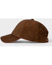 Paul Smith - Brown Suede Baseball Cap - Lyst