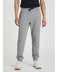 PS by Paul Smith - Tapered-fit Grey Zebra Logo Cotton Sweatpants - Lyst