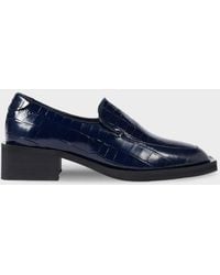 Paul Smith - Croc-Embossed 'Tavira' Block Heel Loafers - Lyst