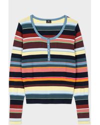 PS by Paul Smith - Multi Stripe Knitted Top Multicolour - Lyst