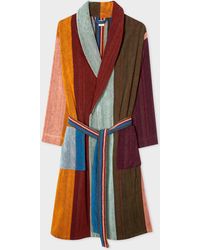 Paul Smith - 'artist Stripe' Towelling Dressing Gown Multicolour - Lyst