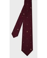 Paul Smith - Burgundy Silk 'Polka Dot Rabbit' Tie - Lyst