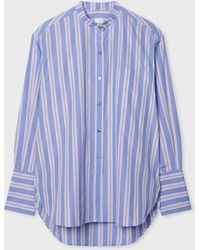 Paul Smith - Light Bengal Stripe Grandad Shirt - Lyst