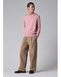 Paul Smith - Contrast-Collar Merino Wool Sweater - Lyst