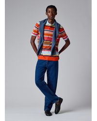 Paul Smith - Bold Stripe Cotton Polo Shirt - Lyst