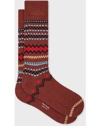 Paul Smith - Wool-Blend Fair Isle Socks - Lyst