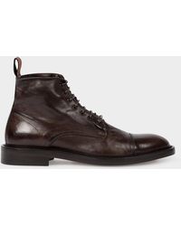 Paul Smith - Dark Brown Leather 'newland' Boots - Lyst