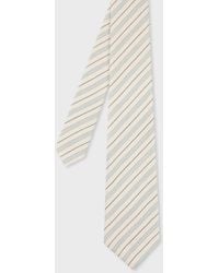 Paul Smith - Ecru And 'Shirting Stripe' Tie - Lyst