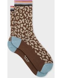 Paul Smith - 'Leopard' Colour Block Socks - Lyst