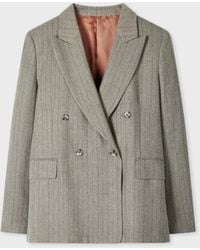 Paul Smith - 'Chalk Stripe' Relaxed Double-Breasted Blazer - Lyst