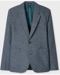 Paul Smith - Slate Cotton-Linen Melange Blazer - Lyst