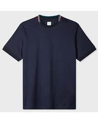 Paul Smith - 'Signature Stripe' Collar T-Shirt - Lyst