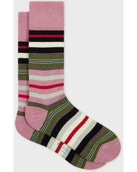 Paul Smith - Cotton-Blend Multi Stripe Socks - Lyst