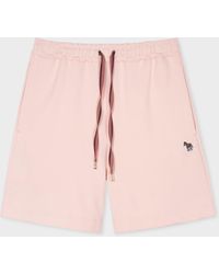 PS by Paul Smith - Paul Smith Pink Zebra Logo Cotton Jersey Shorts - Lyst