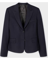 Paul Smith - Navy Wool Cropped 'a Suit To Travel In' Blazer - Lyst