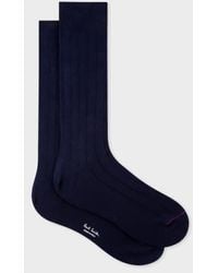Paul Smith - Cotton-Blend Ribbed Socks - Lyst
