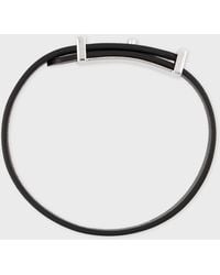 Paul Smith - Signature Buckle Leather Bracelet - Lyst
