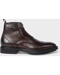paul smith cleon boots brown leather