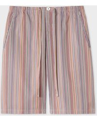 Paul Smith - 'signature Stripe' Cotton Pyjama Shorts Multicolour - Lyst
