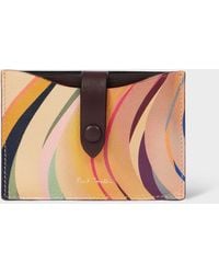 Paul Smith - 'Dusky Swirl' Leather Pull-Out Card Holder - Lyst