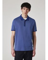 Paul Smith - Cotton-Blend Textured Polo Shirt - Lyst