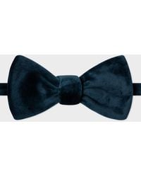 Paul Smith - Midnight Blue Velvet Bow Tie - Lyst