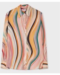 Paul Smith - Silk-Blend 'Dusky Swirl' Print Shirt - Lyst