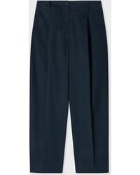 Paul Smith - Cotton Pleated Trousers - Lyst