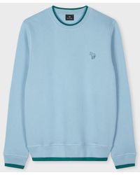Paul Smith - Powder Broadstripe 'Zebra' Sweatshirt With Contrast Tipping - Lyst
