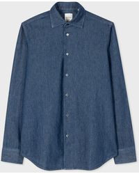 Paul Smith - Slim-fit Washed Cotton Denim Shirt Blue - Lyst