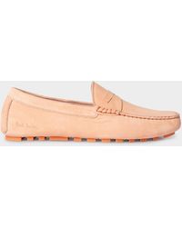 Paul Smith - Peach Suede 'tulsa' Driving Loafers Orange - Lyst