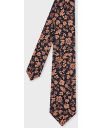 Paul Smith - 'Pencil Floral' Print Cotton Tie - Lyst