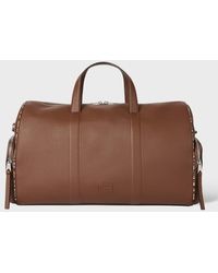 Paul Smith - Tan Leather 'Signature Stripe' Piping Holdall - Lyst