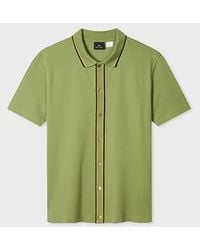 Paul Smith - Khaki Button-Through Polo Shirt - Lyst