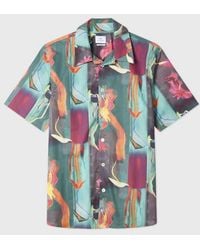 Paul Smith - 'Glitch Floral' Print Shirt - Lyst