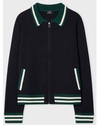 Paul Smith - Wool-Blend Collared Zip Cardigan - Lyst