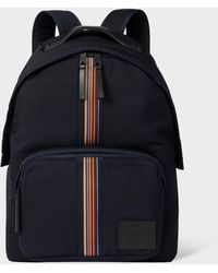 Paul Smith - Navy 'signature Stripe' Backpack Blue - Lyst