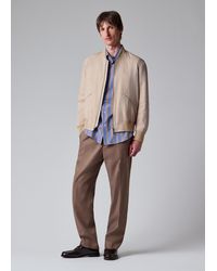 Paul Smith - Sand Linen-Silk Bomber Jacket - Lyst