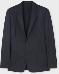 Paul Smith - A Suit To Travel In - Tailored-fit Navy Patch-pocket Unlined Blazer - Lyst
