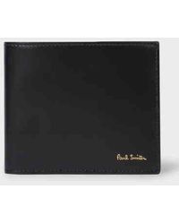 Paul Smith - Black Leather 'signature Stripe' Interior Billfold Wallet - Lyst