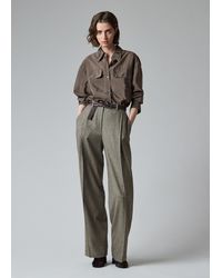 Paul Smith - Chalk Stripe Wool-Blend Wide-Leg Trousers - Lyst