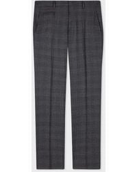 Paul Smith - Slim-Fit Gingham Check Natural Stretch Wool Trousers - Lyst