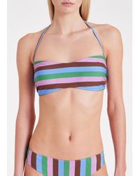 Paul Smith - Multicolour Stripe Bandeau Bikini Top - Lyst