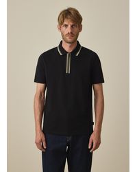 Paul Smith - Contrast Tipping Zip Polo Shirt - Lyst