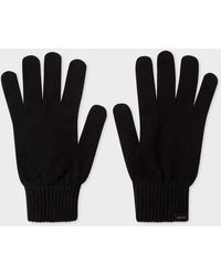 Paul Smith - Black Cashmere And Merino Wool Gloves - Lyst